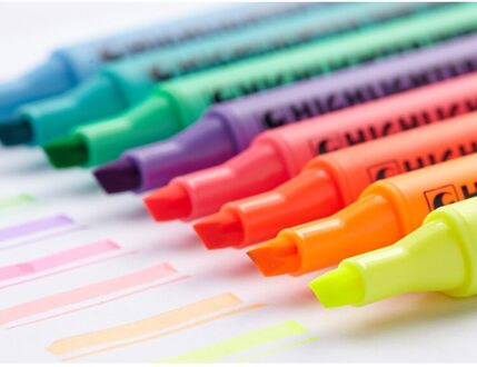 Student Briefpapier Focus Mark Pen Kleurrijke Markeerstift Mix Kleur 15Pcs