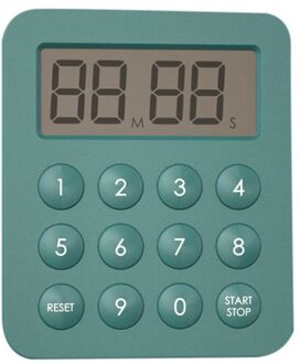 Student Dunne Lcd Digitale Scherm Kookwekker Vierkante Koken Tellen Countdown Alarm Magneet Klok groen