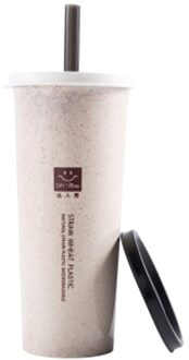 Student Eenvoudige Hand Tarwe Stro Drinkbekers Met Rietjes Voor Koppels Studenten Eenvoudige Casual Cups Met Stro X5909-BE