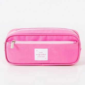 Student Etui Eenvoudige Creatieve Briefpapier Etui Multi Functionele Double Layer Grote Capaciteit Briefpapier roze