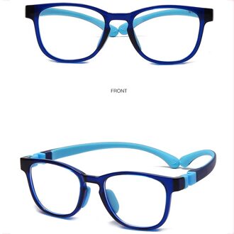 Student Kids Anti Blue Ray Bril Ultralight Onbreekbaar TR90 Brilmontuur Comfortabele Duurzaam Computer Brillen blauw