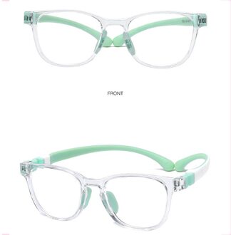Student Kids Anti Blue Ray Bril Ultralight Onbreekbaar TR90 Brilmontuur Comfortabele Duurzaam Computer Brillen doorzichtig wit