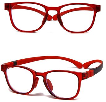 Student Kids Anti Blue Ray Bril Ultralight Onbreekbaar TR90 Brilmontuur Comfortabele Duurzaam Computer Brillen rood zwart
