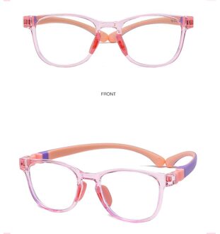 Student Kids Anti Blue Ray Bril Ultralight Onbreekbaar TR90 Brilmontuur Comfortabele Duurzaam Computer Brillen roze paars