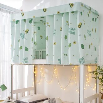 Student Slaapzaal Bed Gordijn Verduisterende Doek Muskietennetten Voor Beddengoed Tent Bed Luifel School Bed Netten zwart / 1.35m high