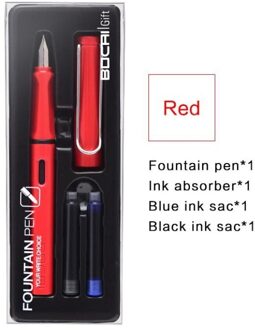 Student-Specifieke Vervangbare Inkt Sac Pen Set Kan Worden Gegraveerd Met Een Vulpen Student Pen Set Rood