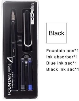 Student-Specifieke Vervangbare Inkt Sac Pen Set Kan Worden Gegraveerd Met Een Vulpen Student Pen Set zwart