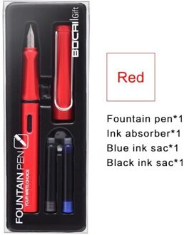 Student-Specifieke Vervangbare Inkt Sac Pen Set Positieve Houding Kalligrafie En Kalligrafie Kan Worden Gegraveerd En Rijke Vulpen Rood