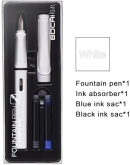 Student-Specifieke Vervangbare Inkt Sac Pen Set Positieve Houding Kalligrafie En Kalligrafie Kan Worden Gegraveerd En Rijke Vulpen wit