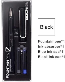Student-Specifieke Vervangbare Inkt Sac Pen Set Positieve Houding Kalligrafie En Kalligrafie Kan Worden Gegraveerd En Rijke Vulpen zwart