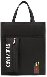 Studenten Tutorial Tassen A4 Canvas Waterdichte Handtas Pencilbag Grote Capaciteit Schooltas Kantoor Schoolbenodigdheden 6