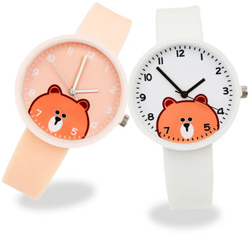 Students Watch Girls Kid Gifts Cute Two Bear Children Watches Baby Clock Kids Wrist Watch child best birthday gift Reloj Mujer
