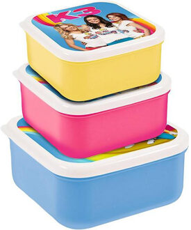 Studio 100 Bewaardozen K3 11 X 11 X 6 Cm 3-delig Blauw