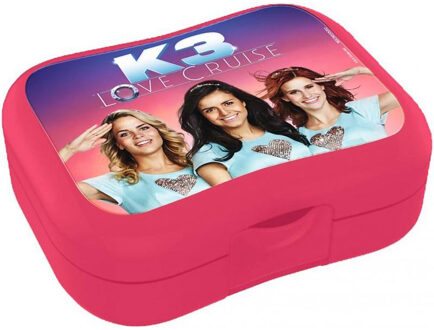 Studio 100 broodtrommel K3 Love Cruise 17 x 13 cm 1,5L roze