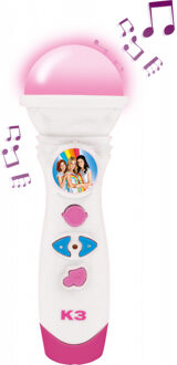 Studio 100 K3 microfoon met stemopname - wit/roze