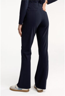 Studio Anneloes flair bonded trousers 94800 6900 dark blue Blauw - XS