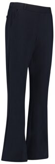 Studio Anneloes Flair mid waist flared fit pantalon van travelstof Donkerblauw - XS