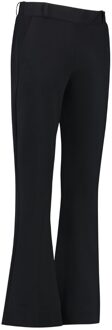 Studio Anneloes Flair mid waist flared fit pantalon van travelstof Zwart - XL