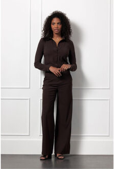 Studio Anneloes Lexie bonded trousers - Bruin - XXS