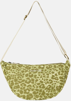 Studio Noos Cotton Twill Adult fannypack crossbody tas green leopard Groen - No Size