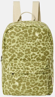Studio Noos Cotton Twill Midi kinderrugzak green leopard Groen - No Size