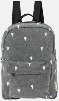 Studio Noos Denim Hearts kinderrugzak grey Grijs