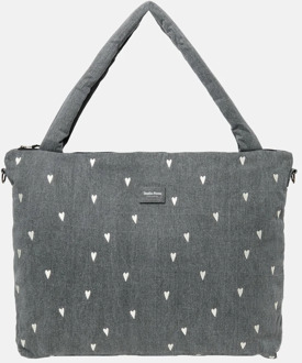 Studio Noos Denim Hearts luiertas grey denim Grijs - No Size