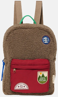 Studio Noos Teddy midi kinderrugzak brown/burgundy Donker rood