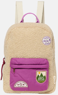 Studio Noos Teddy midi kinderrugzak ecru/purple Paars