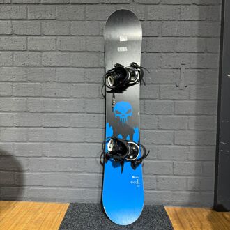 Stuf Scull inclusief binding Tweedehands Snowboard 151 Zwart