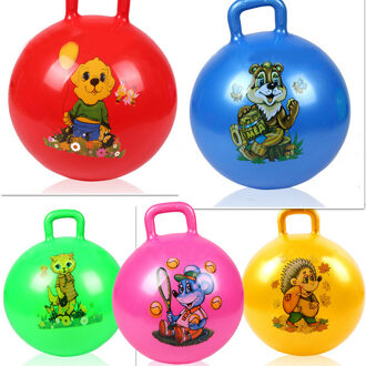 Stuiterende bal Opblaasbaar speelgoed voor kinderen baby grijpen de bal stuiterende bal handvat de bal speelgoed Willekeurig patroon en kleur