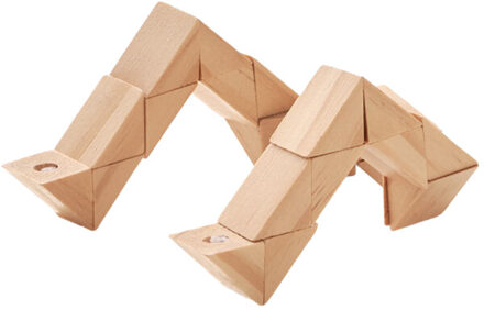 Stukie houten puzzel (pak van 24) Bruin/groen - One size