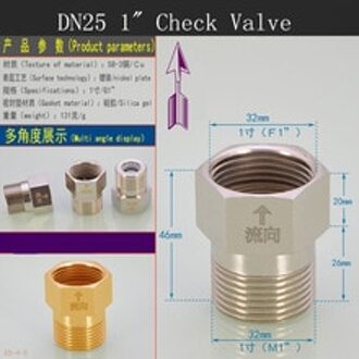 Stukken G1 "DN25 man-vrouw thread swing wc watertank terugslagklep binnendraad outerthread terugslagklep