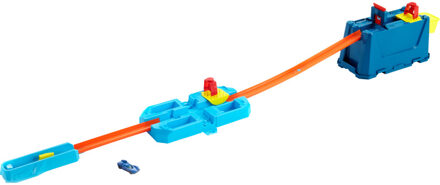 stuntlanceerbaan Track Builder junior blauw 19-delig