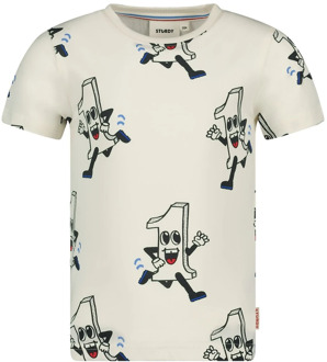 Sturdy jongens t-shirt Ecru - 110