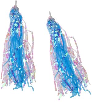Stuur Franjes Stuur Franjes Kinderen Fiets Loopfiets Decoratie Lint blauw