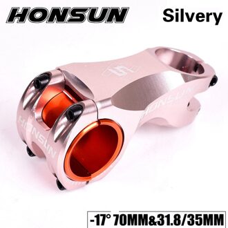 Stuurpen 31.8-35Mm 70Mm Honsun Ultralight Aluminium Mtb Racefiets Stuurpen 17 Graden Xc Mtb Stuur stem Fiets Accessoires 05