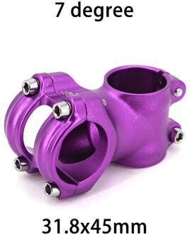 Stuurpen 45Mm Mtb Fiets Stuurpen 31.8Mm Outdoor Fietsen Accessoires Aluminium Fiets Onderdelen 8 Kleuren Bike onderdelen 31.8x45mm 7 paars