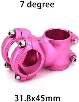 Stuurpen 45Mm Mtb Fiets Stuurpen 31.8Mm Outdoor Fietsen Accessoires Aluminium Fiets Onderdelen 8 Kleuren Bike onderdelen 31.8x45mm 7 roos rood