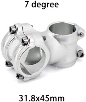 Stuurpen 45Mm Mtb Fiets Stuurpen 31.8Mm Outdoor Fietsen Accessoires Aluminium Fiets Onderdelen 8 Kleuren Bike onderdelen 31.8x45mm 7 zilver