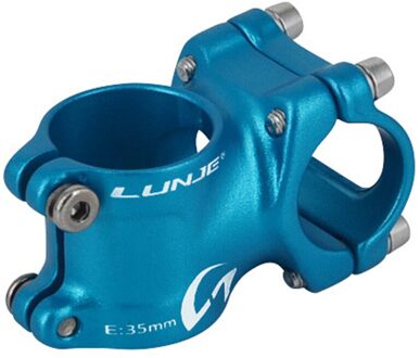 Stuurpen Mtb Power Aluminium Stuurpen 31.8Mm 25.4Mm Mtb Riser Stuurwiel Korte Stuur Outdoor Fiets Accessoires blauw 31.8x35mm