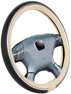 Stuurwielhoes Trophy 6 - 37-39cm - Crème/Zwart Eco-Leder