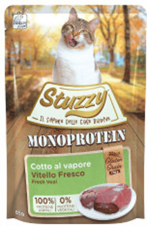 Stuzzy Cat Grain Free Monoprotein kalf nat kattenvoer 85 gram 1 doos (20 x 85 g)