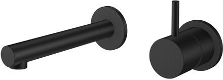 Style inbouw eenhendel wastafelkraan, mat zwart