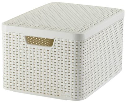 Style Opbergmand L met Deksel Wit