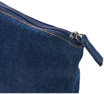 Style pouch denim gerecycled cosmetisch zakje Blauw - One size