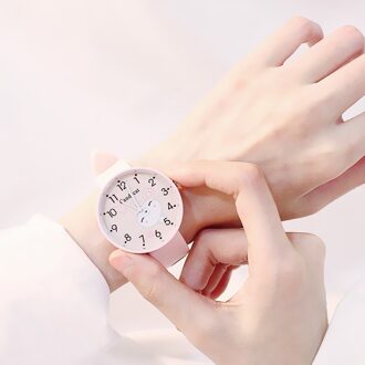 Style Watch Vrouwen Horloges Roze Student Horloge Eenvoudige Candy Siliconen Band Relogio Feminino
