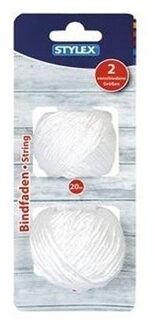 Stylex Bolletjes touw wit 10 m en 20 m