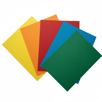 Stylex gekleurd hobby papier vellen - 80x stuks - A4 papier - 80 gram - 5 kleuren