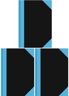 Stylex Luxe schrift met harde kaft - 3x - A6 formaat - gelinieerd/lijntjes - Notitieboek - 192 pagina